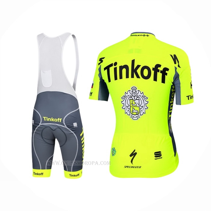 2016 Ropa Ciclismo Tinkoff Amarillo Mangas Corta y Culotte Corto